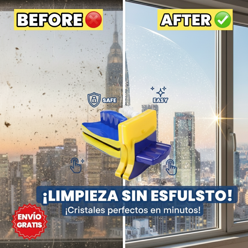 Limpia vidrios magnético