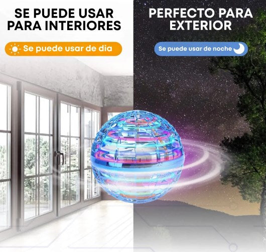 Pelota Voladora Inteligente con Luces LED - Spinner Interactivo"