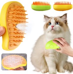 Cepillo de Vapor para Gatos Perros-Limpieza y Masaje